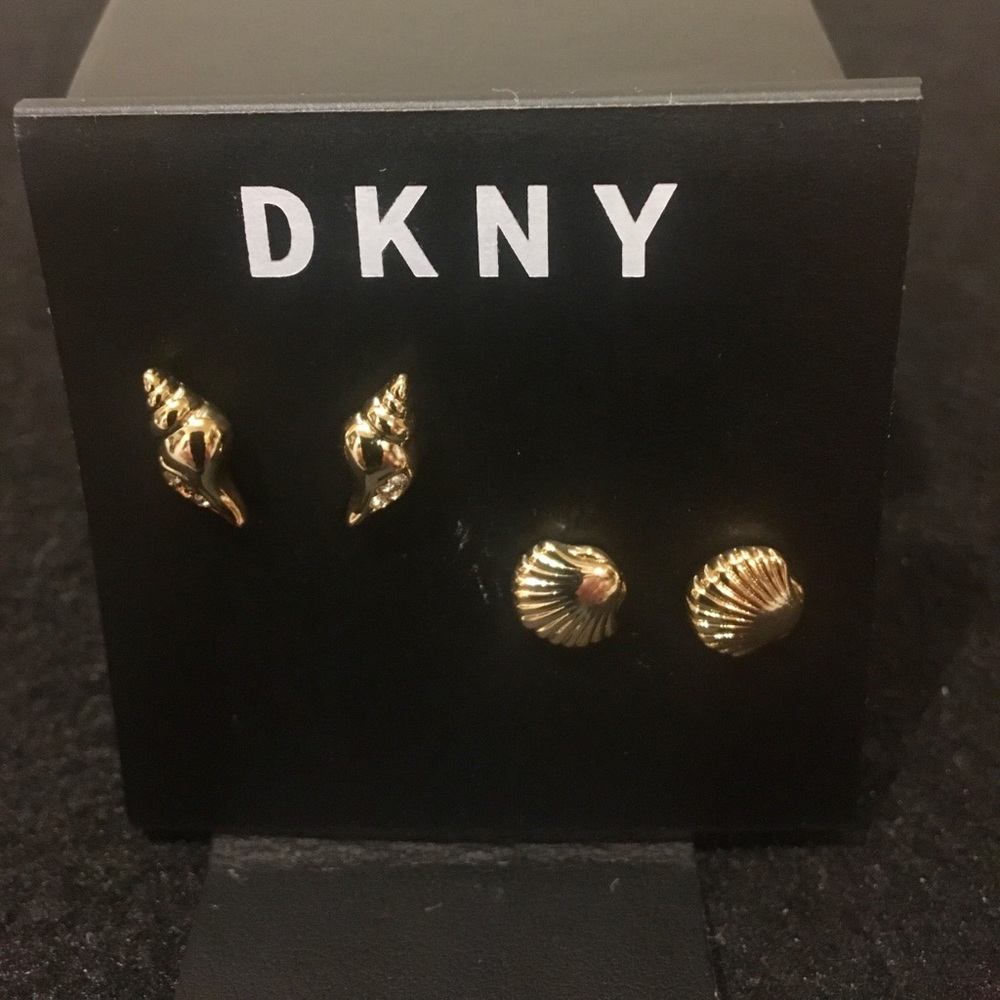 NWT DKNY Shell earrings